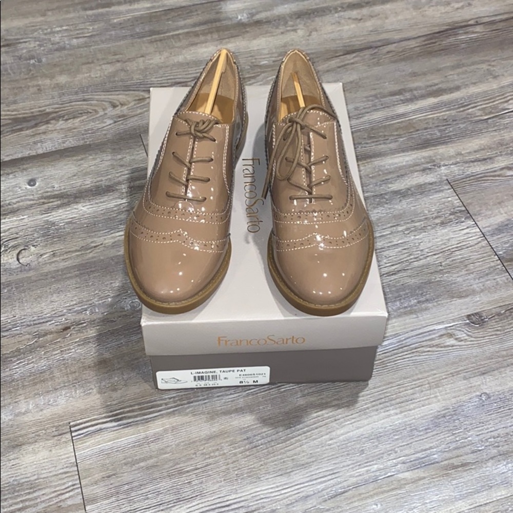 FrancoSarto Size 8.5 L-imagine taupe pat shoes